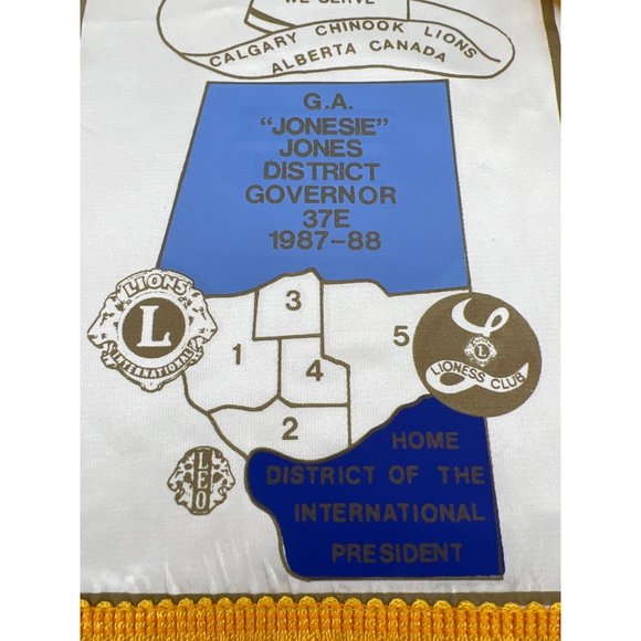 1987 / 1988 Lions Club International Banner Calgary Chinook Alberty Canada - Picture 3 of 4